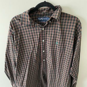 Orange and black ralph lauren button down